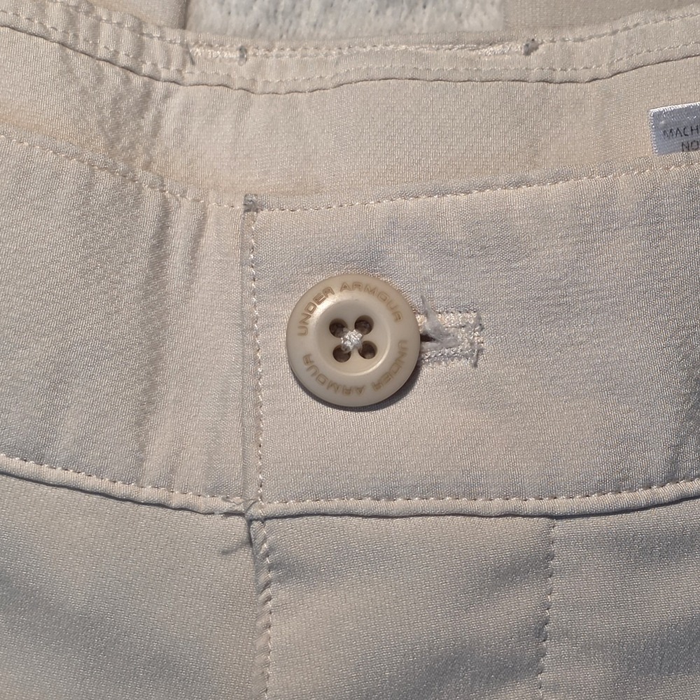 Under Armour Mens‎ 36x30 Performance Golf Pants Mens Beige Cream Wicking Tech - Picture 7 of 13